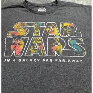 Star Wars In A Galaxy Far Far Away Grey Graphic T-Shirt XL/EG/TG